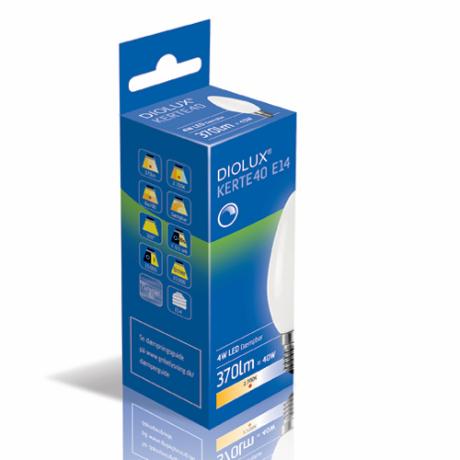 GN DIOLUX KERTE40 4W 927 E14 370lm dæmpbar