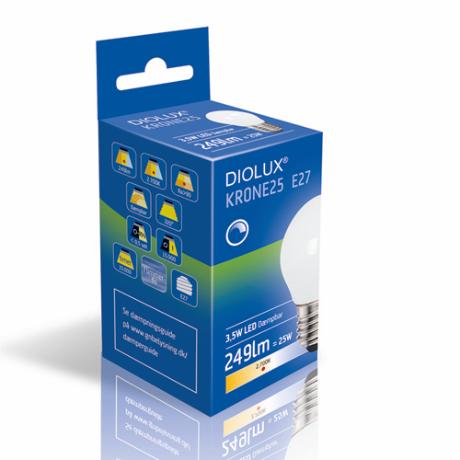 GN DIOLUX KRONE25 3,5W 927 E27 249lm dæmpbar