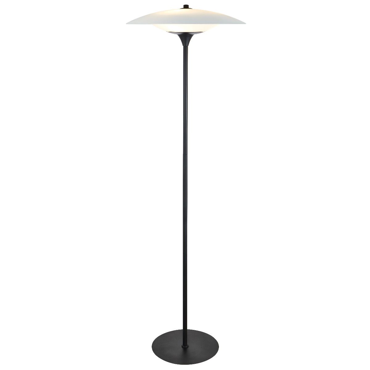 Halo Design - Baroni gulvlampe Ø46 opal/black fra Lampeexperten