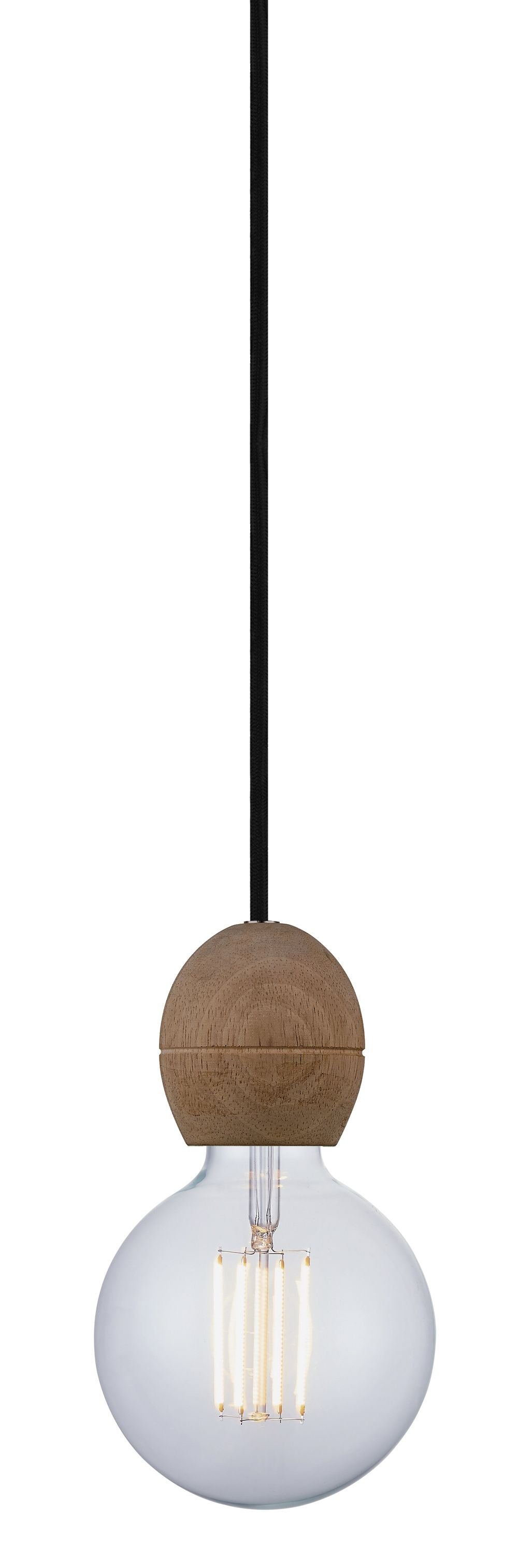 Halo Design - Light Fatningssæt Pendel Dark Wood fra Lampeexperten