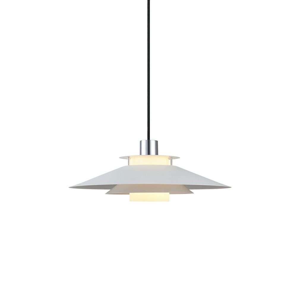 Halo Design - Rivoli Pendel Ø40 Hvid/Krom fra Lampeexperten