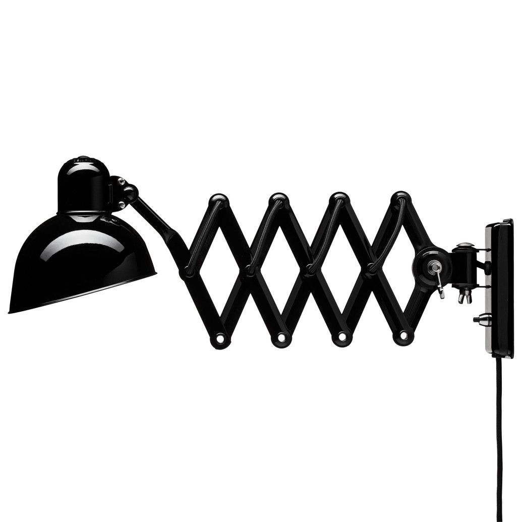 Fritz Hansen - Kaiser Idell Væglampe 6718W Blank Sort - fra Lampeexperten