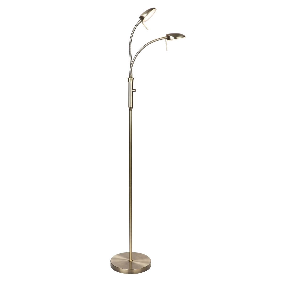 Halo Design - Vegas Gulvlampe 2-arm Dæmper Antique Mesfra Lampeexperten