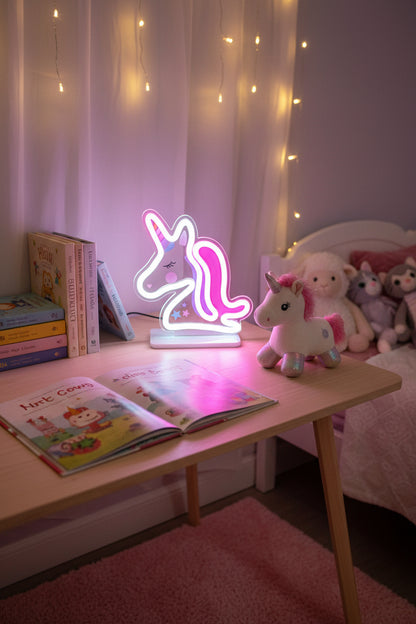 Veli Line Neon Unicorn LED neonlampe til børneværelse
