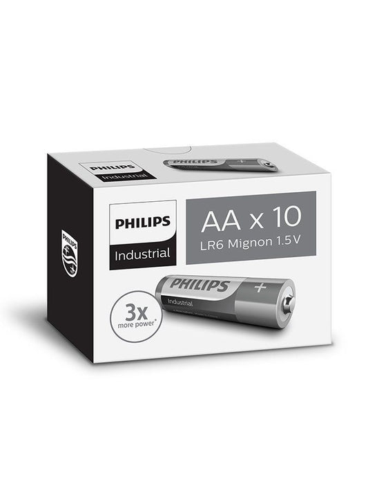 Philips industriella AA-batteri 10-pack
