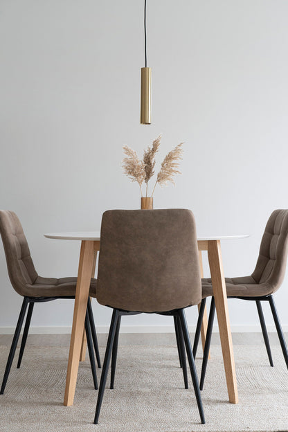 Moderne spisebordsstol med sorte ben