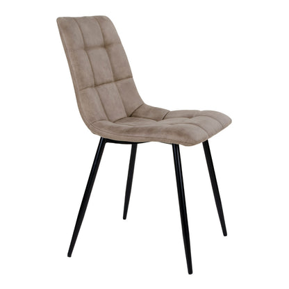 House nordic Middelfart spisebordsstol - lysebrun, sorte ben