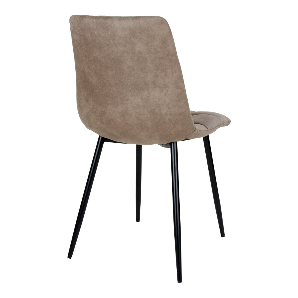 House nordic Middelfart spisebordsstol - lysebrun, sorte ben