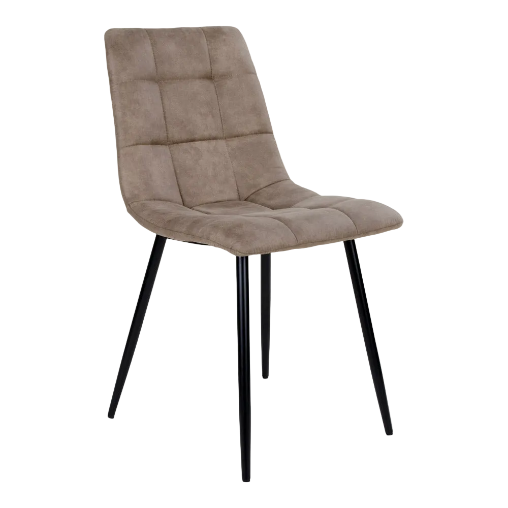 Middelfart spisebordsstol i lysebrun microfiber