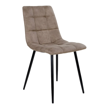 Middelfart spisebordsstol i lysebrun microfiber