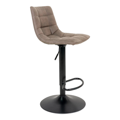Middelfart barstol i lysebrun microfiber