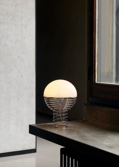 Verpan Wire Bordlampe Ø30 - Krom/hvid