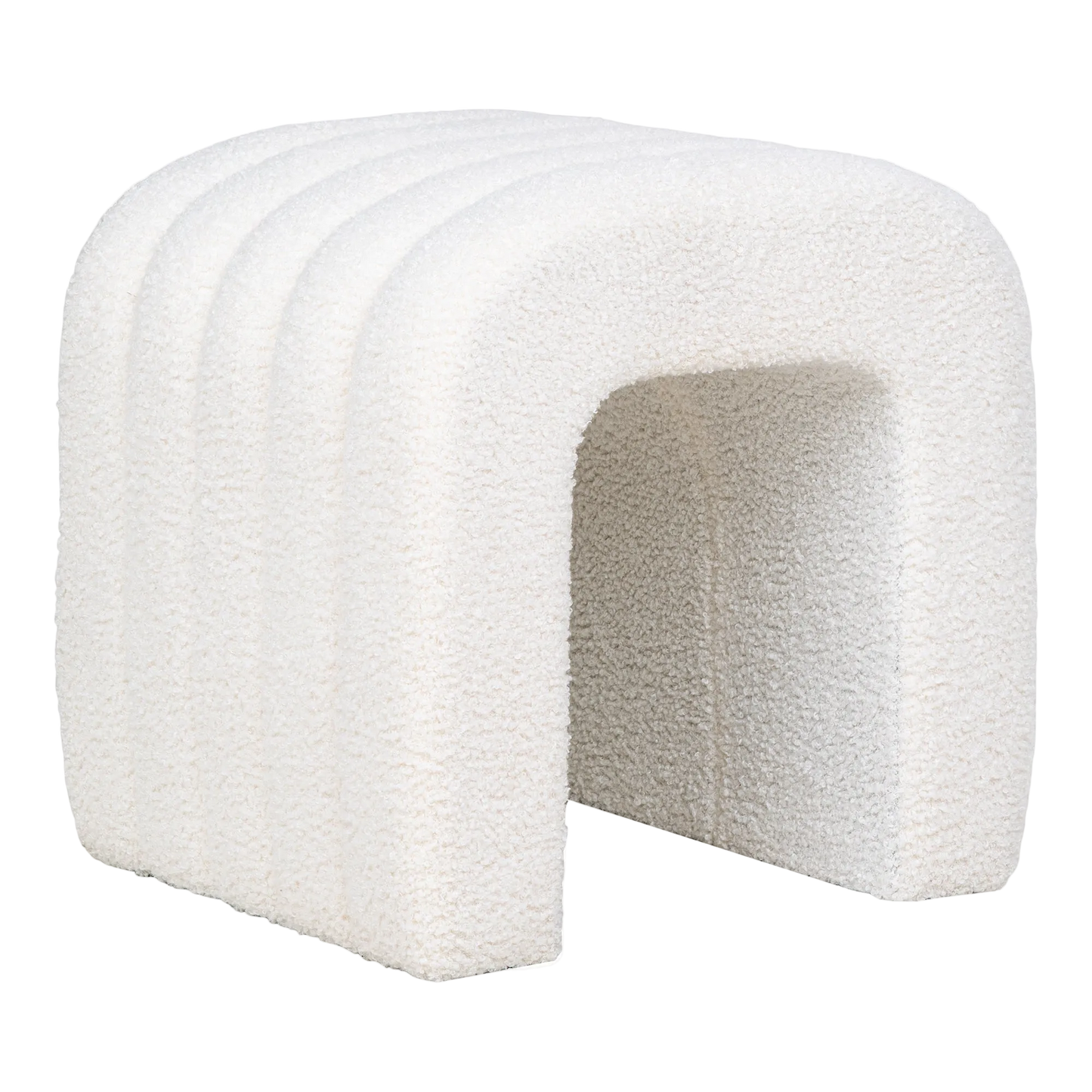 Colma Puf, teddy, hvid 42x41x36