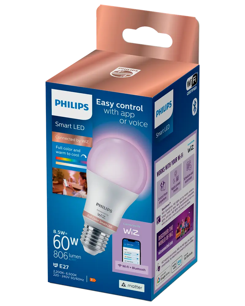 A60 Philips smart Fuld Farve LED E27 60W