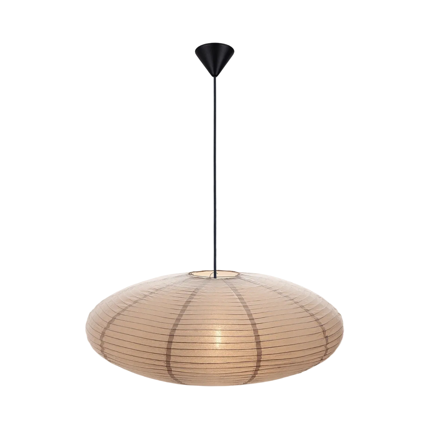 Beige farvet rispapirslampe