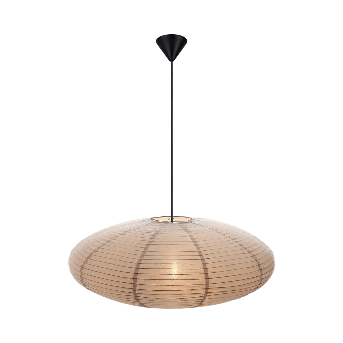 Beige farvet rispapirslampe