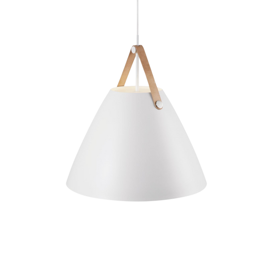 Stor Strap 48 pendel i hvis fra Design for the people - stor billig spisebordslampe