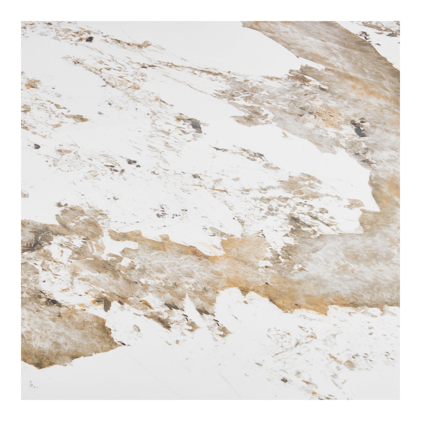 Athens Spisebord, keramik bordplade Hvid/brun Ø120x76 cm.