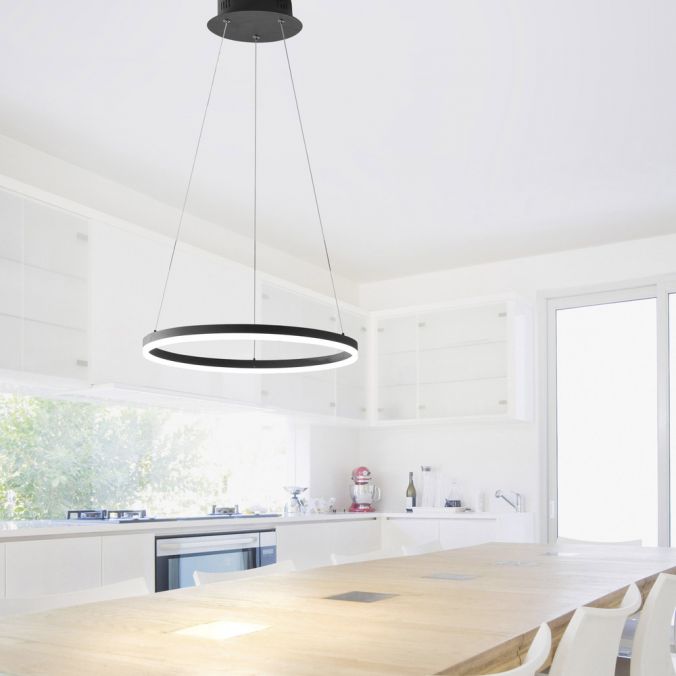 Paul Neuhaus LED Circle taklampa Ø 40cm svart