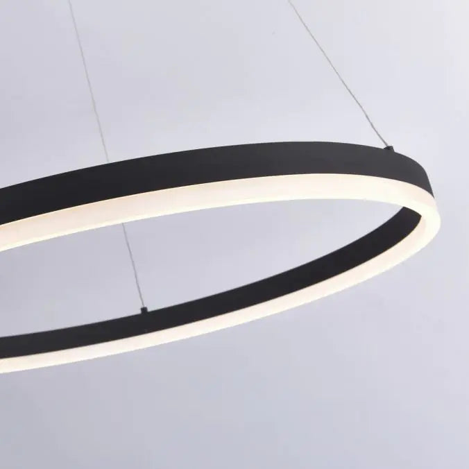 Paul Neuhaus LED Cirkel pendellys Ø 80cm sort