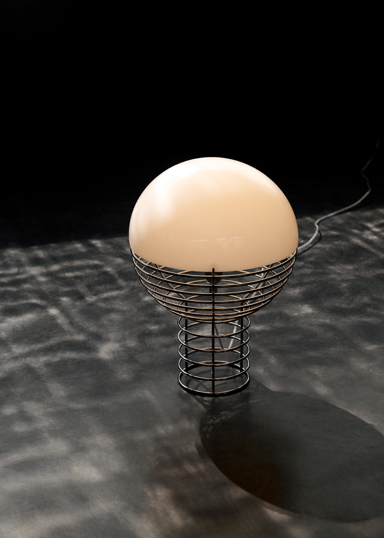 Verpan Wire Bordlampe Ø30 - Krom/hvid