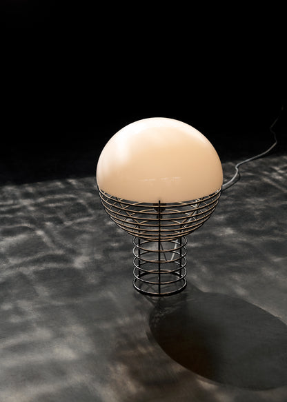 Verpan Wire Bordlampe Ø30 - Krom/hvid