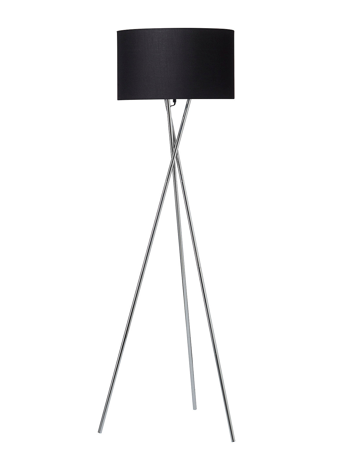 Nielsen light - Uptown golvlampa krom med svart skärm