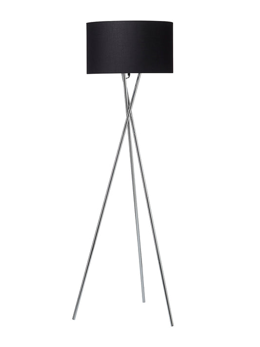 Nielsen light - Uptown gulvlampe krom med sort skærm