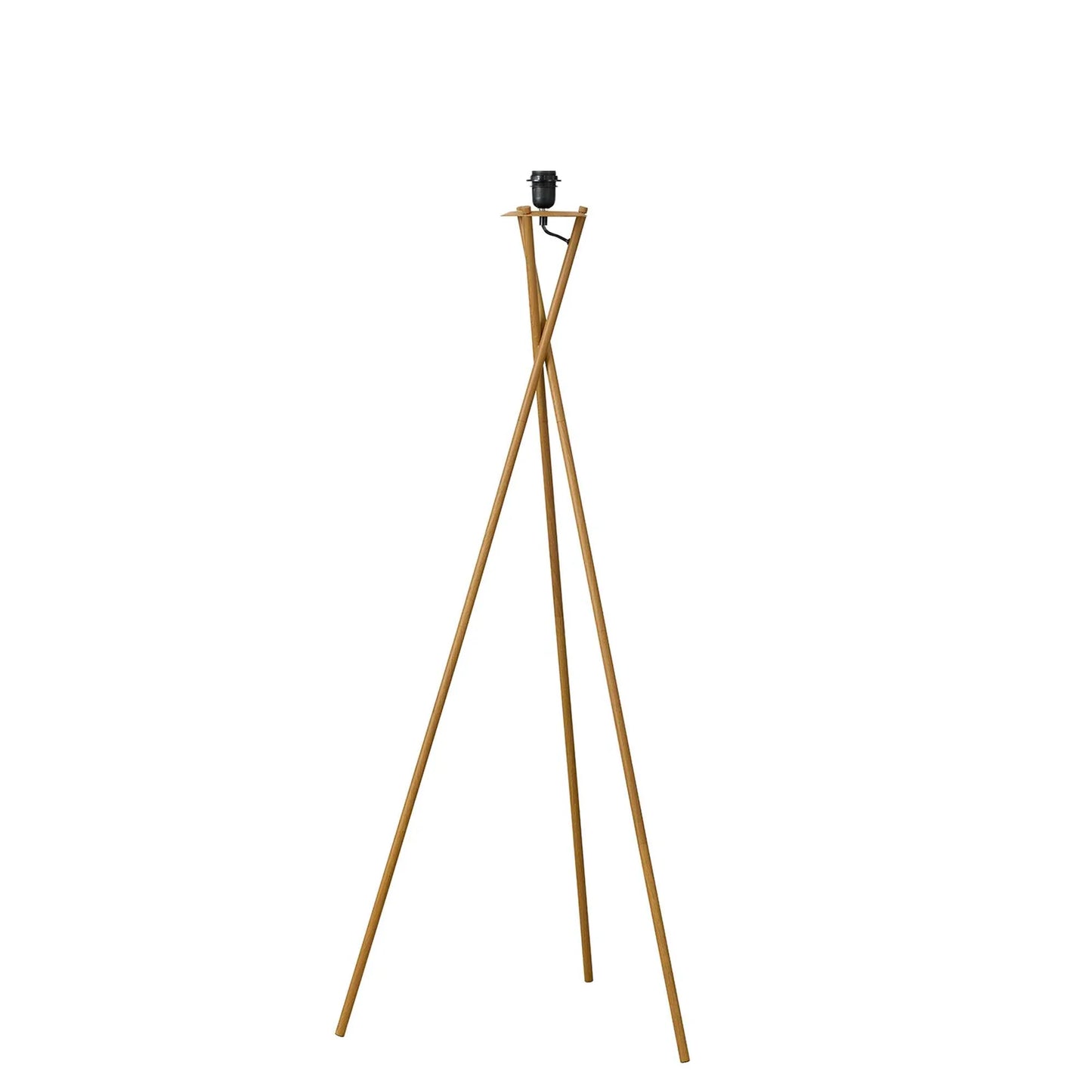 Nielsen light - Uptown gulvlampe trælook med hvid skærm