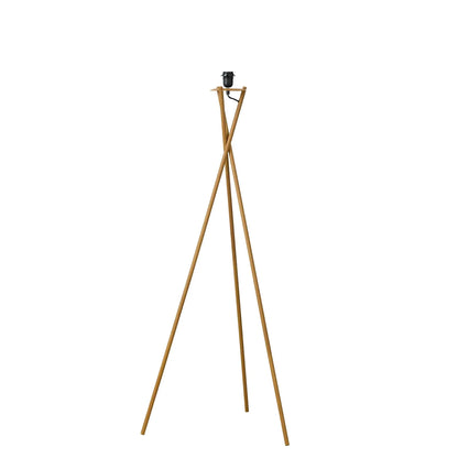 Nielsen light - Uptown gulvlampe trælook med hvid skærm