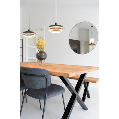 House Nordic Jersey Spejl - Spejl, stål, sort ø100 cm