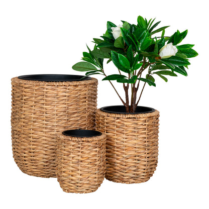 Naturfarvede flettede plantekurve