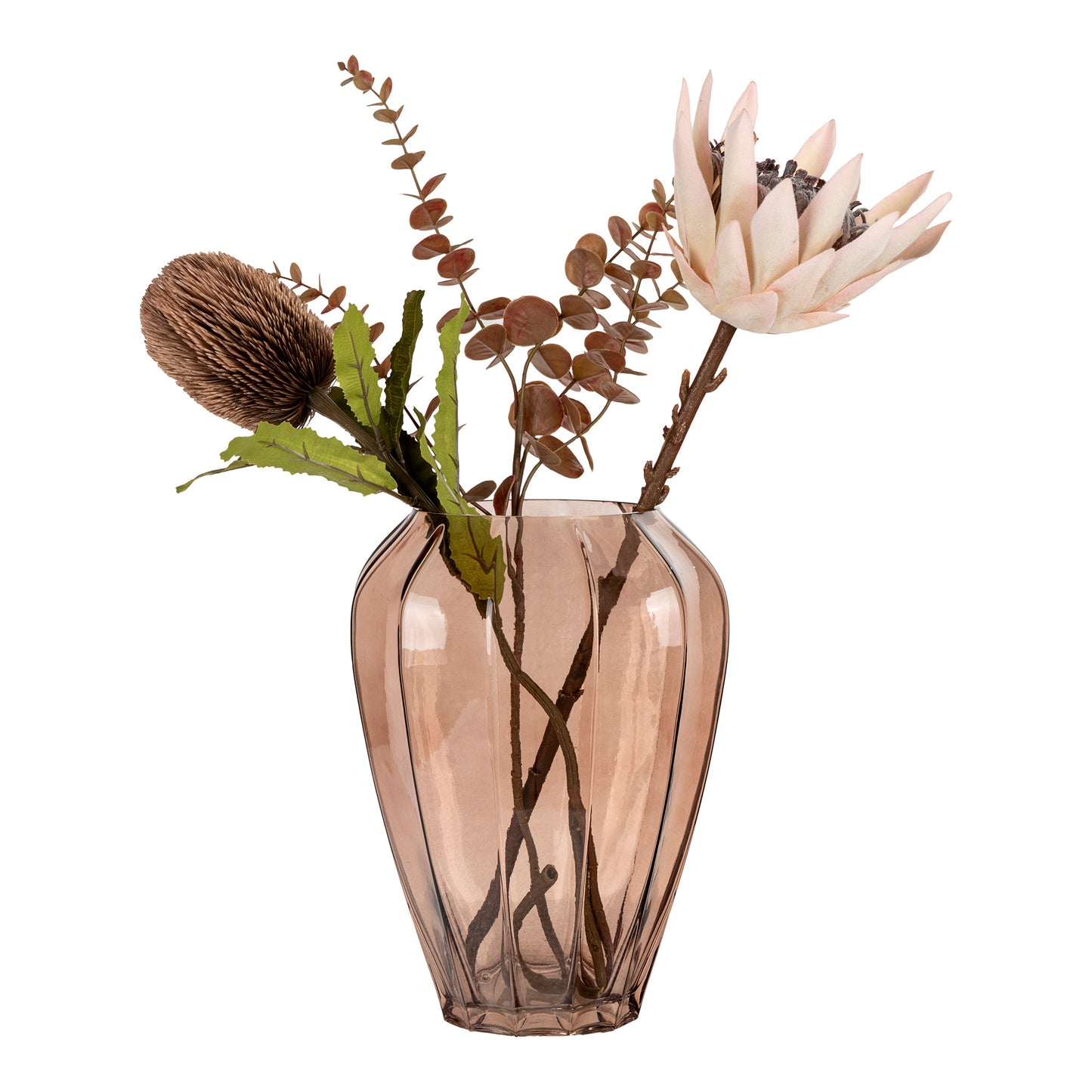 Brun høj vase H29 cm.