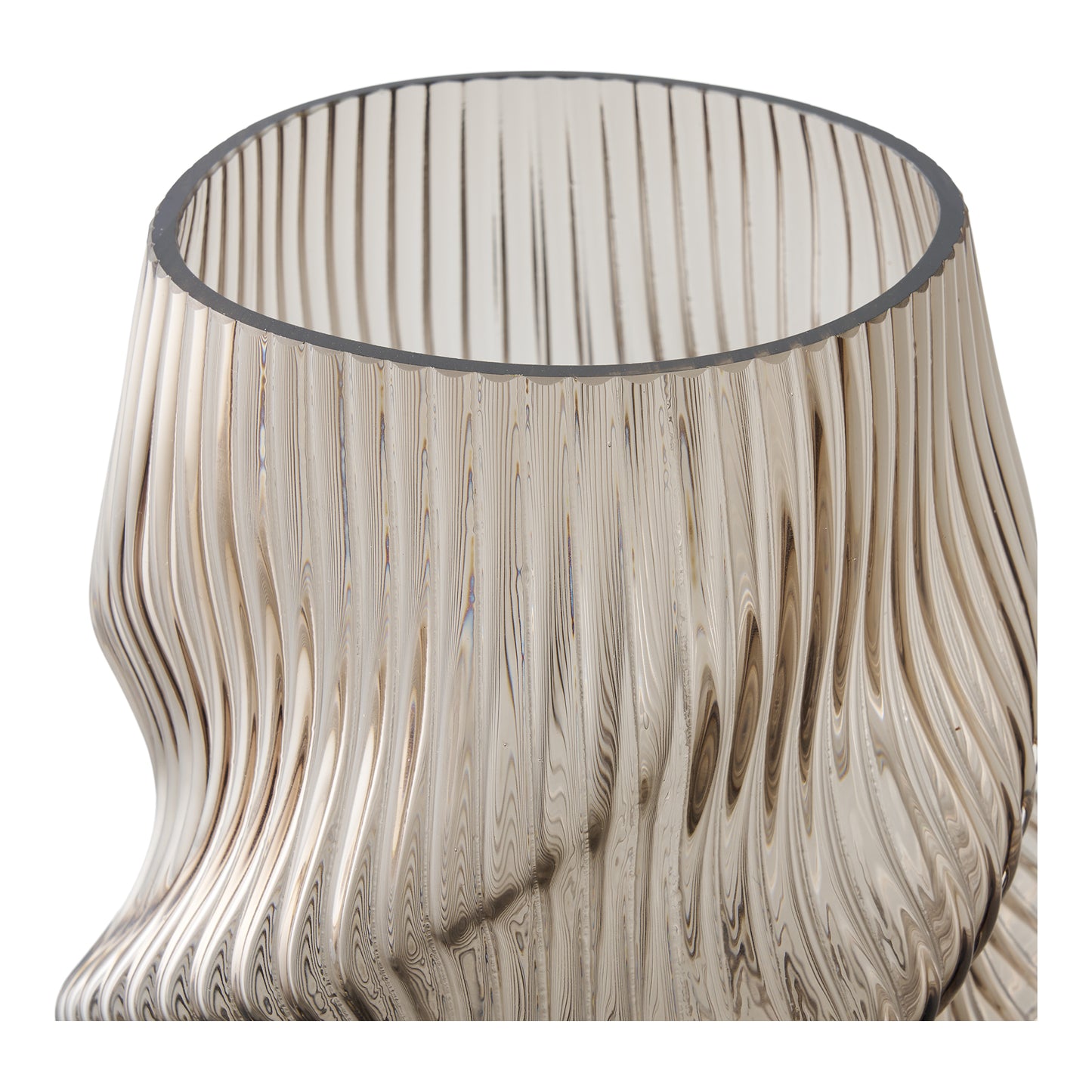 Brun snoet vase H25 cm.