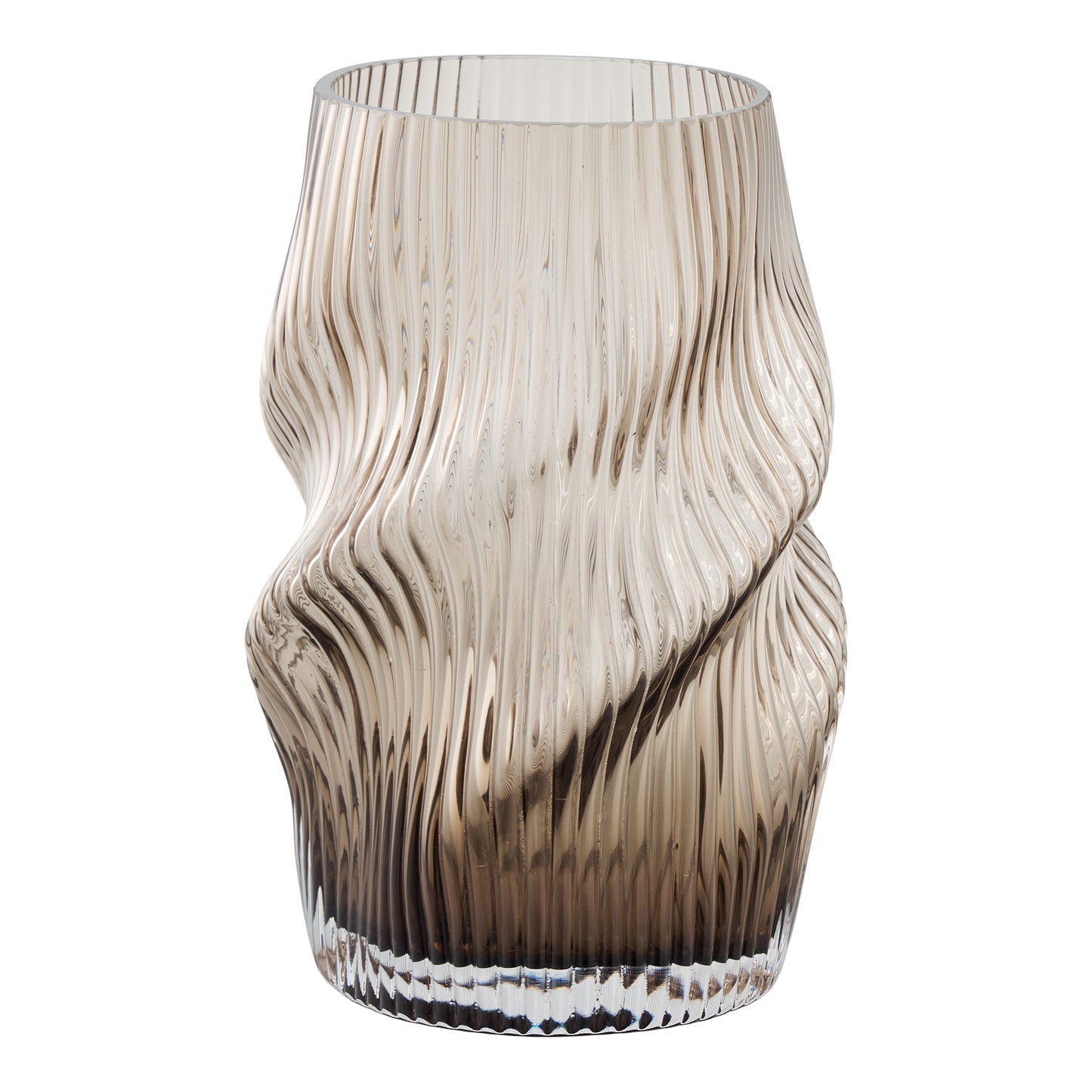 Brun snoet vase H25 cm.