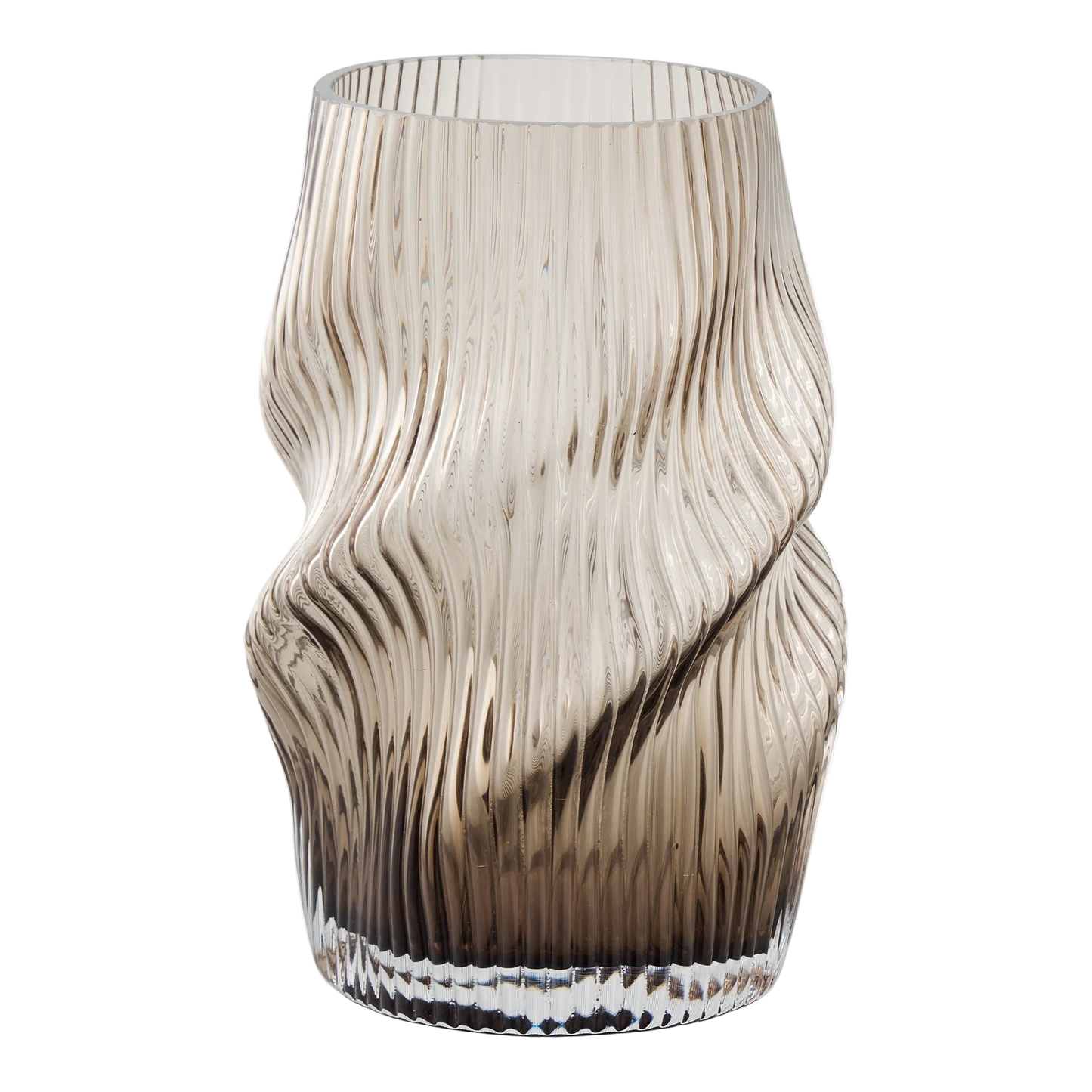 Brun snoet vase H25 cm.