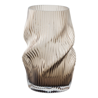 Brun snoet vase H25 cm.