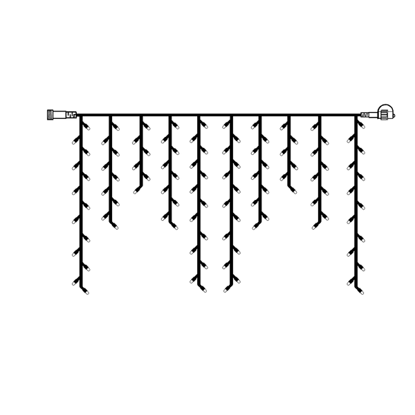 Star Trading System LED Icicle 2x1m 100 light Lyskæde - Varm Hvid