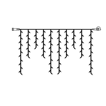 Star Trading System LED Icicle 2x1m 100 light Lyskæde - Varm Hvid