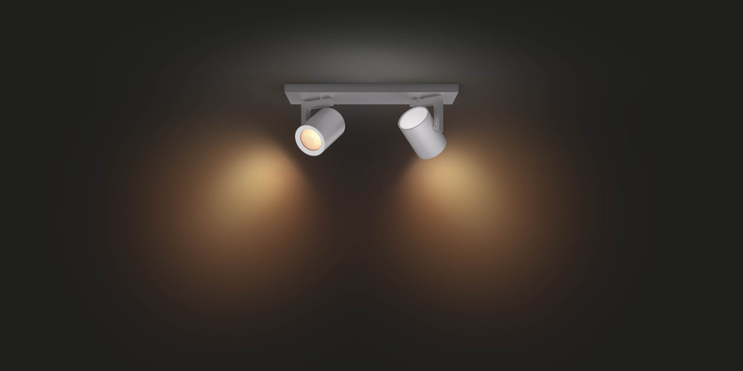 Philips Hue Argenta Hue Loftlampe 2-Spot Aluminium