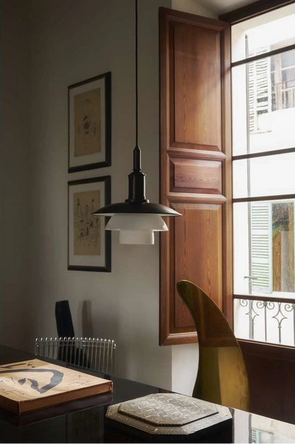Louis Poulsen PH 3/3 Pendel - Aged Brass/Opal Glass