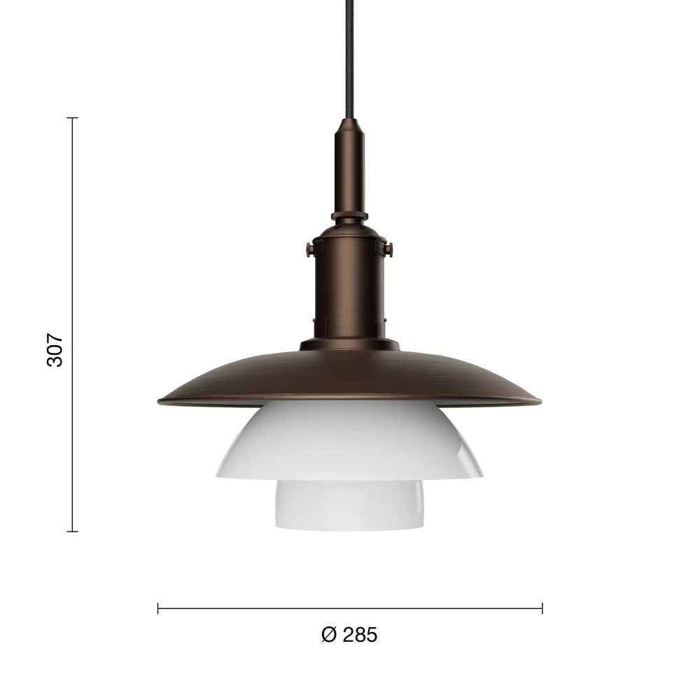 Louis Poulsen PH 3/3 Pendel - Aged Brass/Opal Glass