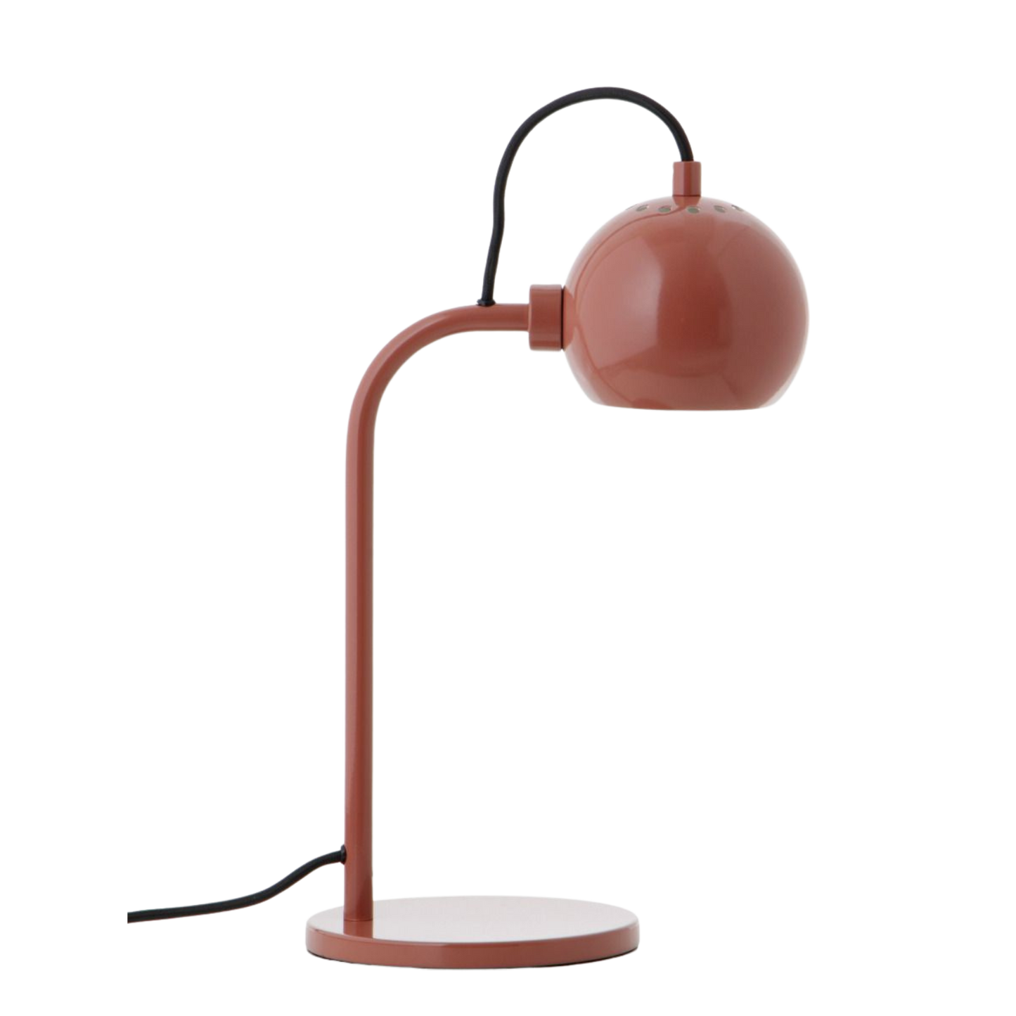 FRANDSEN - BALL SINGLE TABLE LAMP METAL RED GLOSSY