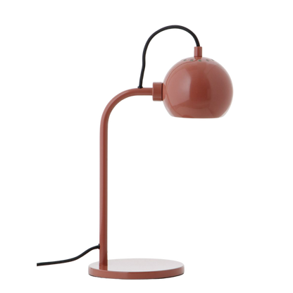 FRANDSEN - BALL SINGLE TABLE LAMP METAL RED GLOSSY