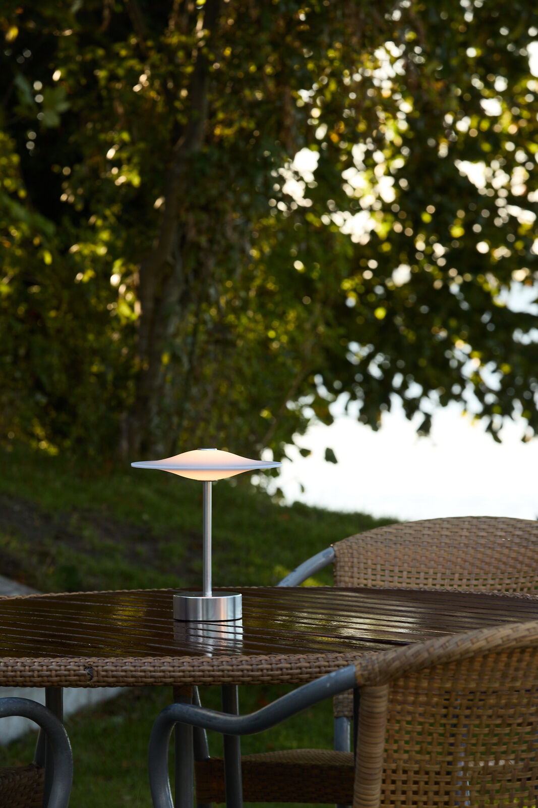 Piet Hein Sinus Portable bordlampe - stål