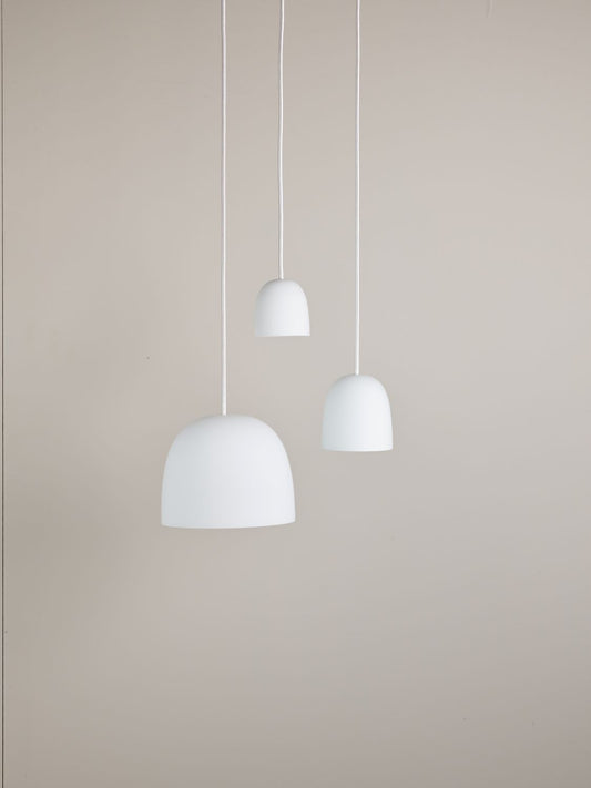 Piet Hein SUPER115 mm pendel OPAL-GLASS - RØD ledning 3m