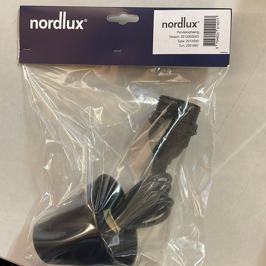 Nordlux pendelophæng sort e27
