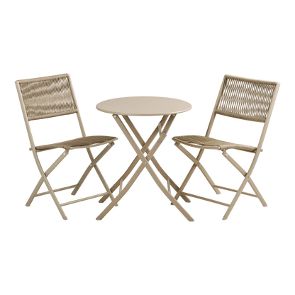 Arcas cafésæt i taupe til terrasse