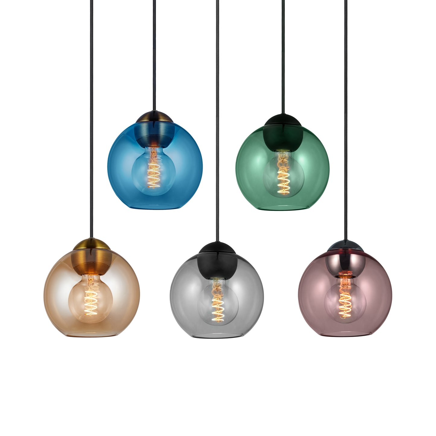 Halo Design Bubbles Pendel Ø18 - Rosa/Krom