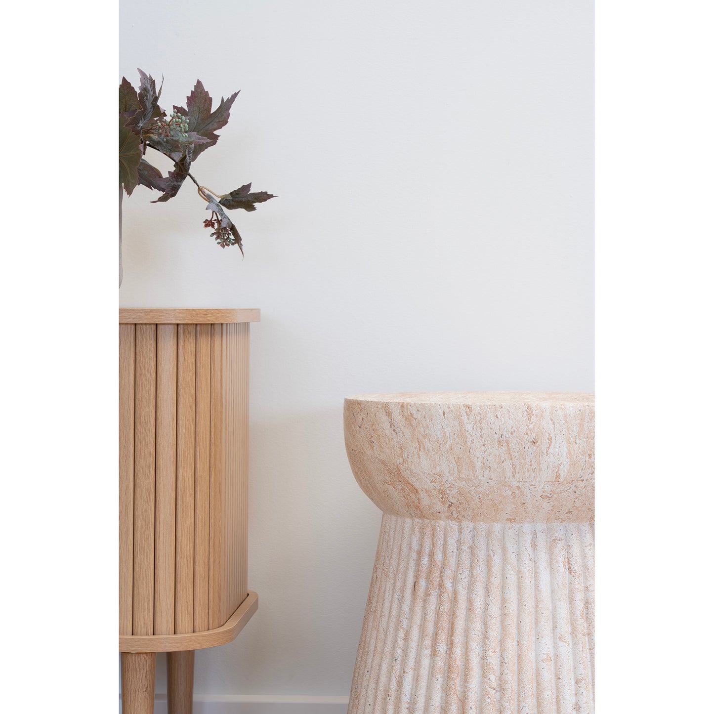 House nordic Bonn Hjørnebord med riller H43cm.